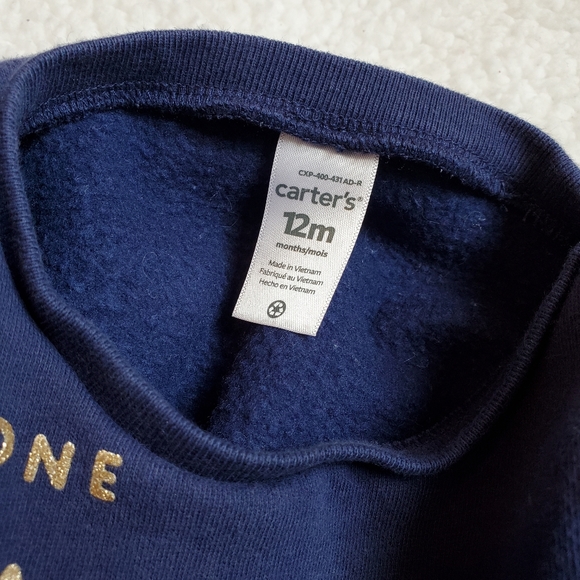 Carter's 12m fleece sweatshirt - Picture 4 of 5